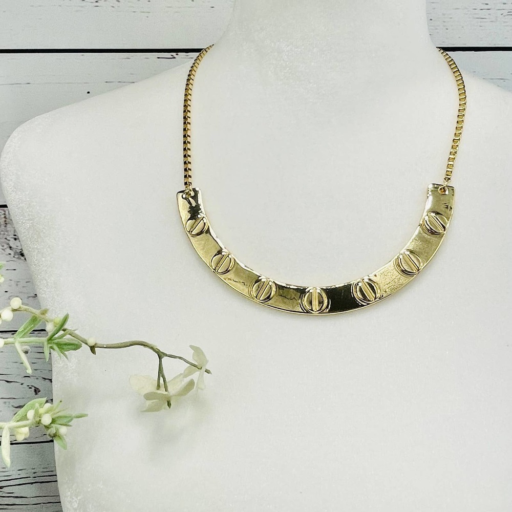French Connection Gold Necklace with Chain